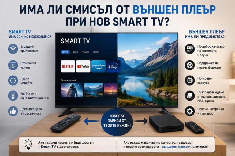 Има ли смисъл от външен плеър при нов телевизор?